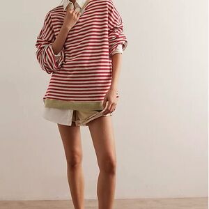 Free People oversized striped sweater